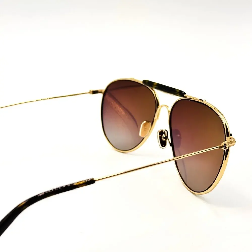 Tom Ford Sunglasses RAPHAEL-02 TF995 32F Gold Aviator Gradient Brown Lens 59mm